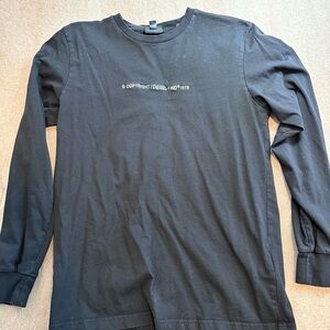Diesel Black Graphic Long Sleeve Tee